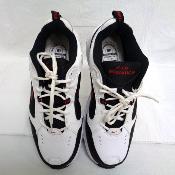 NIKE AIR Monarch IV 4E Men's size 12W Black/White Trainers Sneakers - Picture 2 of 10